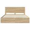 vidaXL Estructura de cama Roble Sonoma 200 x 200 cm Madera Ingenieril