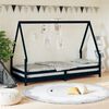 vidaXL Estructura de cama para ni&ntilde;os madera de pino negro 80x200 cm