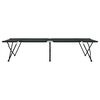vidaXL Cama de Camping Plegable Manual 2 pcs Negro 206 x 76 x 74 cm