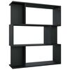 vidaXL Estanter&iacute;a/divisor madera contrachapada negro 80x24x96 cm