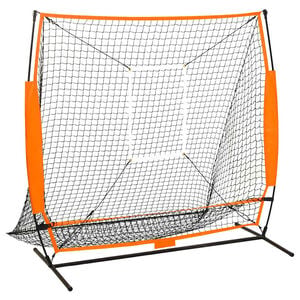 vidaXL Red de pr&aacute;ctica multideporte beisbol negra 174x76x158,5 cm