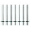 vidaXL Postes de cerca Manual 22 pcs Verde 180 cm Acero
