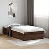 vidaXL Cama con cajones madera de ingenier&iacute;a marr&oacute;n roble 100x200 cm