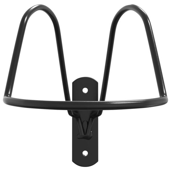vidaXL Soporte de casco de equitación montaje en pared acero negro