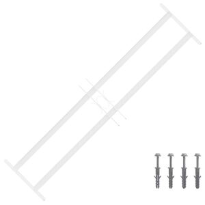 vidaXL Rejilla de Seguridad para Ventanas con 2 Barras Cruzadas 3 pcs
