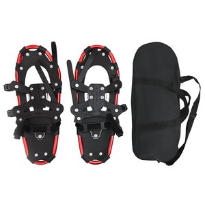 vidaXL Raquetas de Nieve 3 en 1 Rojo y Negro 53,5 x 21 cm