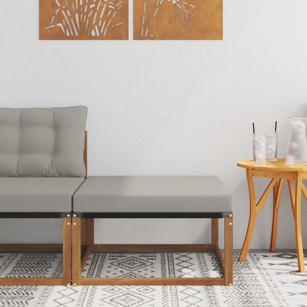 vidaXL Reposapi&eacute;s de exterior Madera de Acacia S&oacute;lida Natural