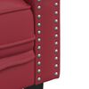 vidaXL Juego de sof&aacute;s Chesterfield 3 piezas cuero sint&eacute;tico rojo tinto