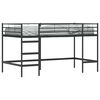 vidaXL Estructura de litera para ni&ntilde;os Liso Negro 107 x 203 cm Acero
