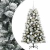 vidaXL &Aacute;rbol de Navidad artificial de ramas plegables con bolas 150 cm