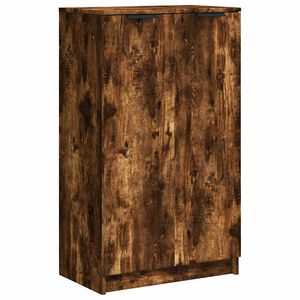 vidaXL Zapatero madera contrachapada roble ahumado 59x35x100 cm
