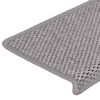 vidaXL Alfombra autoadhesiva escalera sisal 30 uds 65x21x4 cm plateado