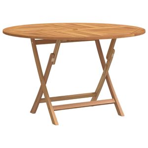 vidaXL Mesa de jard&iacute;n plegable madera maciza de teca &Oslash; 110x75 cm