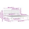 vidaXL Estructura de Cama con Cabecera Tapizada Taup&eacute; 200 x 200 cm