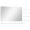 vidaXL Espejo de pared con 5 estantes plateado 100x60 cm