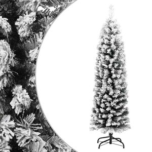 vidaXL &Aacute;rbol de Navidad artificial verde con nieve PVC 150 cm
