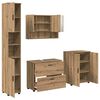 vidaXL Juego de muebles de ba&ntilde;o 4 uds. Roble artisan 35 x 30 x 192 cm