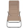 vidaXL Tumbona plegable 2 uds textilene acero con recubrimiento taupe