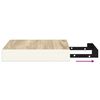 vidaXL Estante flotante pared 2 uds MDF roble y blanco 23x23,5x3,8 cm