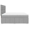 vidaXL Cama box spring con colch&oacute;n tela gris claro 180x200 cm