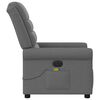 vidaXL Sill&oacute;n reclinable de masaje el&eacute;ctrico tela gris oscuro