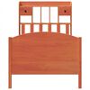 vidaXL Cama con estantería sin colchón madera maciza marrón 100x200 cm