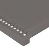 vidaXL Cama box spring con colch&oacute;n cuero sint&eacute;tico gris 200x200 cm