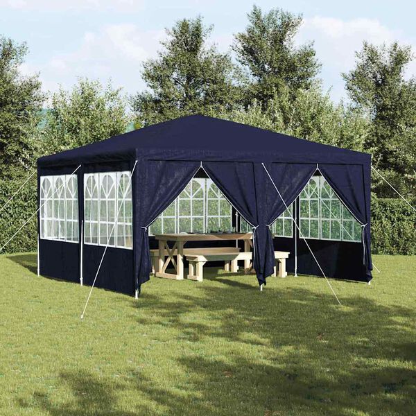 vidaXL Carpa de Fiesta Azul y Blanco 400 x 400 x 266 cm