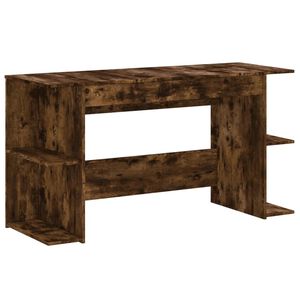 vidaXL Escritorio madera de ingenier&iacute;a roble ahumado 140x50x75 cm