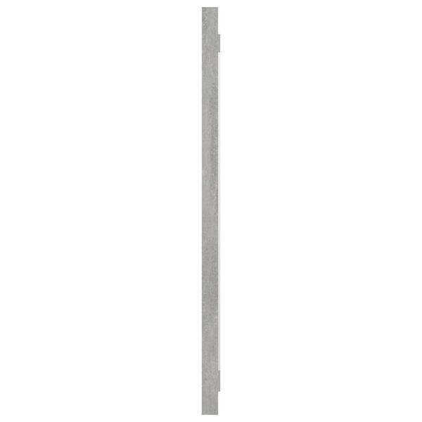 vidaXL Espejo de baño madera contrachapada gris hormigón 80x1,5x37 cm