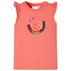 Camiseta infantil de manga volante coral 116