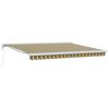 vidaXL Toldo retr&aacute;ctil Verde y blanco 400 x 350 cm