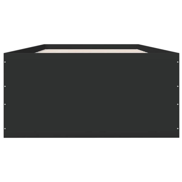 vidaXL Estructura de cama madera de ingeniería negra 100x200 cm