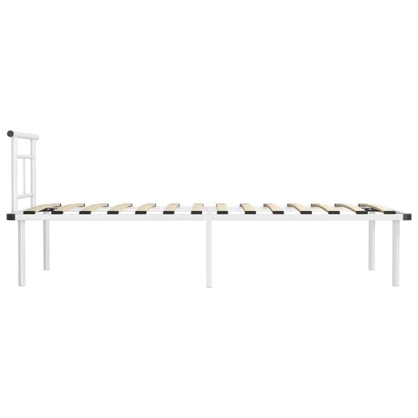 vidaXL Estructura de cama sin colchón metal blanco 90x200 cm