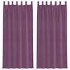 vidaXL Cortinas de gasa con trabillas 2 uds morado 140x245 cm