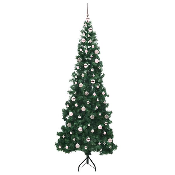 vidaXL &Aacute;rbol de Navidad Artificial de Esquina Verde 240 cm PVC y Metal