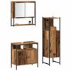 vidaXL Juego de muebles de ba&ntilde;o 3 pcs Marr&oacute;n Madera contrachapada