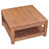 vidaXL Mesa de centro de madera maciza de teca 68x67x35 cm
