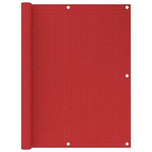 vidaXL Toldo para balc&oacute;n HDPE rojo 120x400 cm