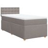 vidaXL Cama box spring con colch&oacute;n tela gris taupe 100x200 cm
