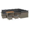 vidaXL Conjunto de sof&aacute; de jard&iacute;n 13 uds. 12-N&uacute;mero de plazas Gris
