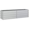vidaXL Arriate de acero galvanizado plateado 160x40x45 cm
