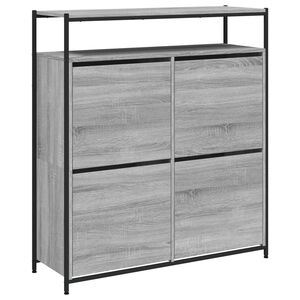 vidaXL Zapatero 4 cajones abatibles gris Sonoma 100x34x112 cm