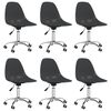 vidaXL Sillas de comedor giratorias 6 unidades PP gris clara