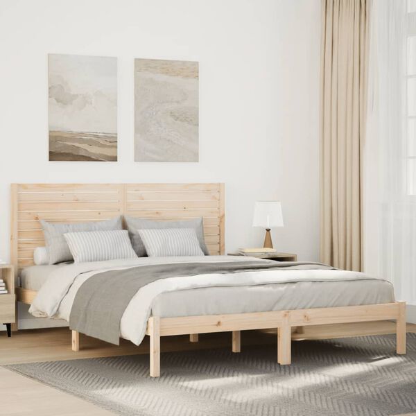 vidaXL Cama extralarga sin colchón madera maciza 160x220 cm