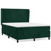 vidaXL Cama box spring con colch&oacute;n terciopelo verde oscuro 140x200 cm