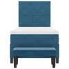 vidaXL Cama tipo Box Spring Azul oscuro 100 x 200 cm Terciopelo
