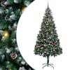 vidaXL &Aacute;rbol de Navidad artificial Verde 210 cm PVC, Acero y Pl&aacute;stico