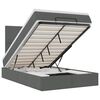 vidaXL Estructura cama otomana colchón tela gris oscuro 120x200cm