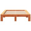 vidaXL Estructura de cama sin colch&oacute;n madera maciza marr&oacute;n 120x190 cm